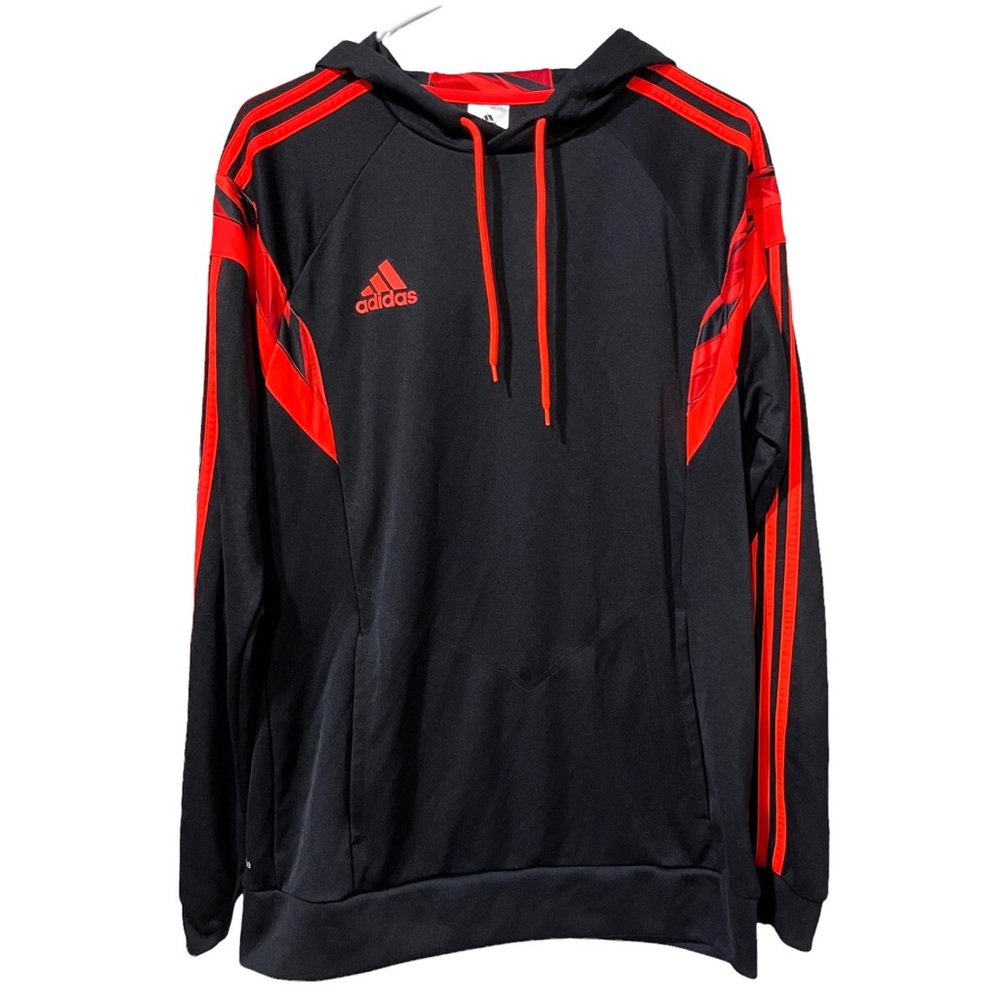 Adidas Women’s Climalite Black Bright Orange Animal Print Hoodie Size Medium